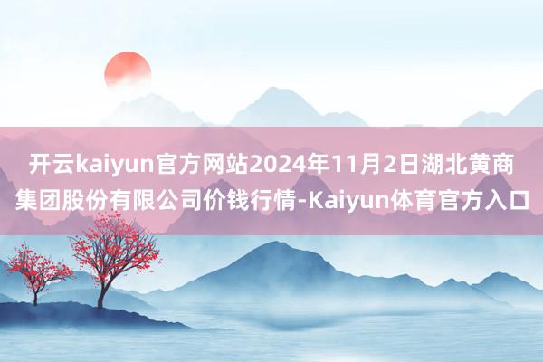 开云kaiyun官方网站2024年11月2日湖北黄商集团股份有限公司价钱行情-Kaiyun体育官方入口