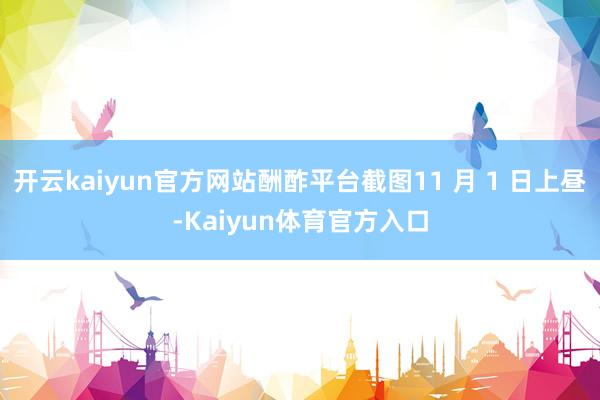 开云kaiyun官方网站酬酢平台截图11 月 1 日上昼-Kaiyun体育官方入口